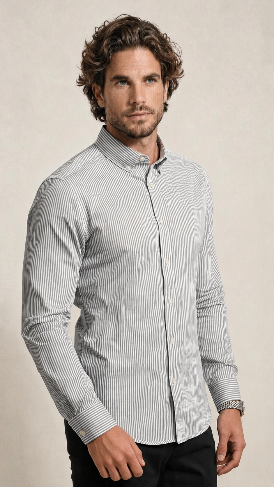 Grey Stripes Front