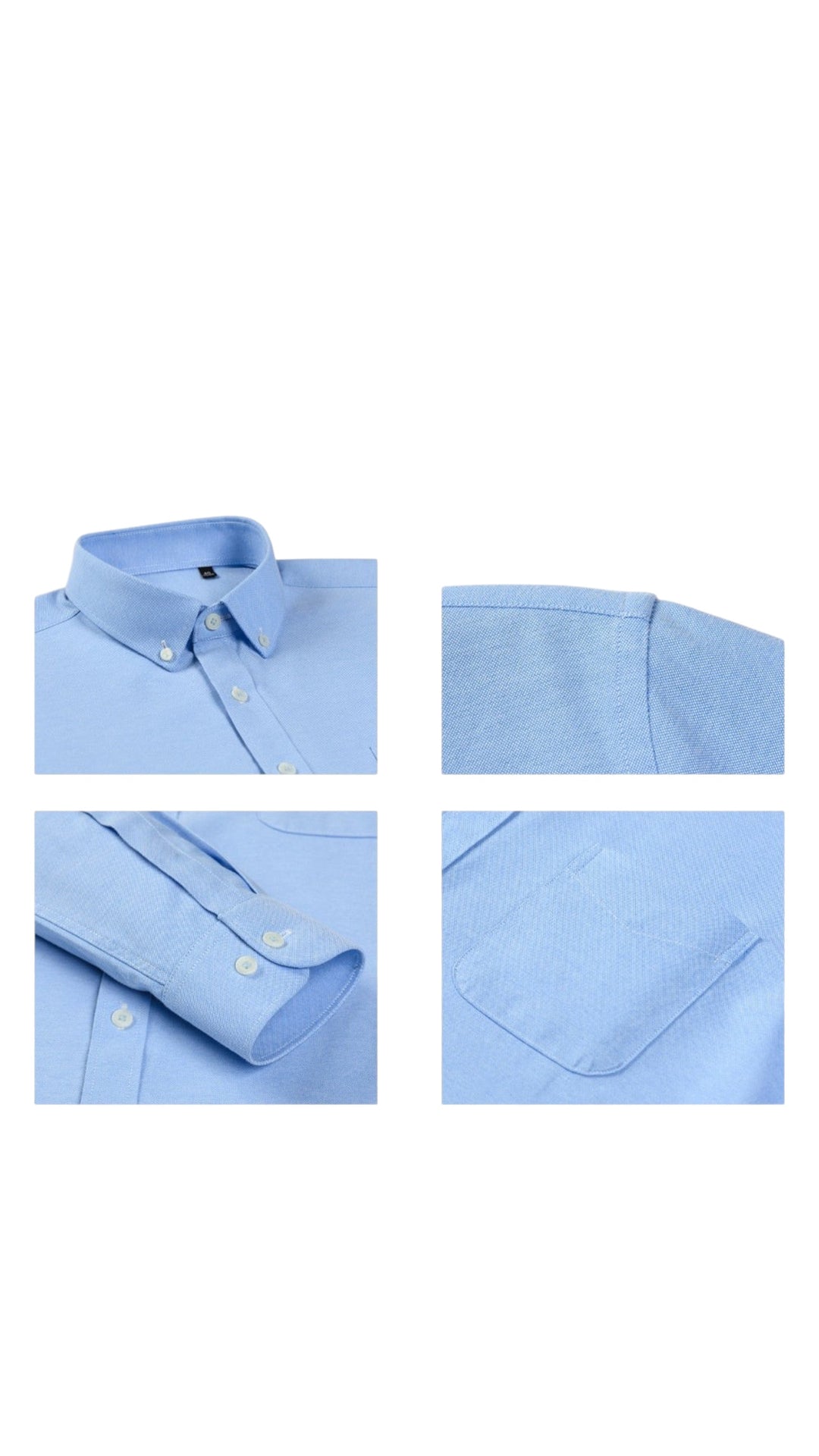 Long-sleeved Oxford collar button-down shirt